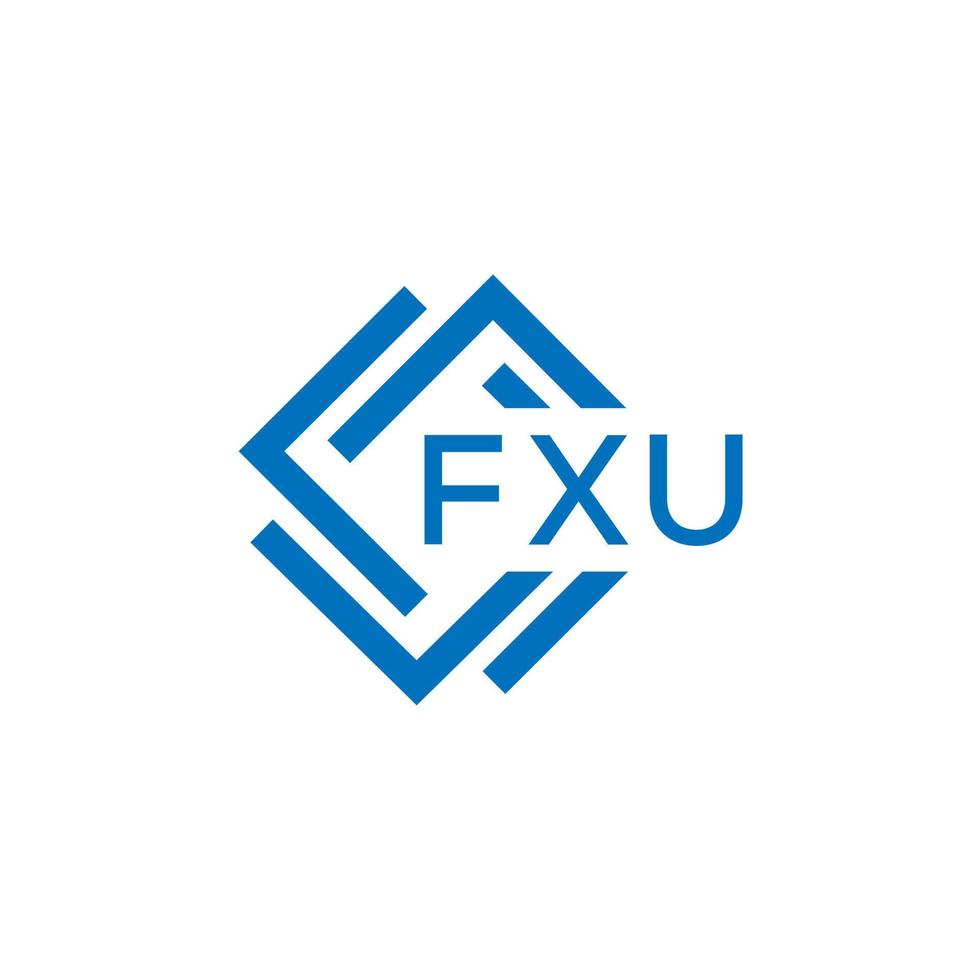 FXU letter logo design on white background. FXU creative  circle letter logo concept. FXU letter design. vector