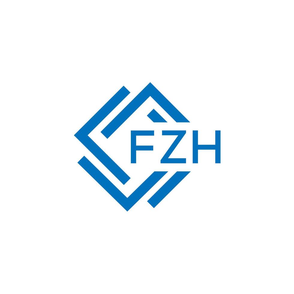 fzh letra diseño.fzh letra logo diseño en blanco antecedentes. fzh creativo circulo letra logo concepto. fzh letra diseño. vector