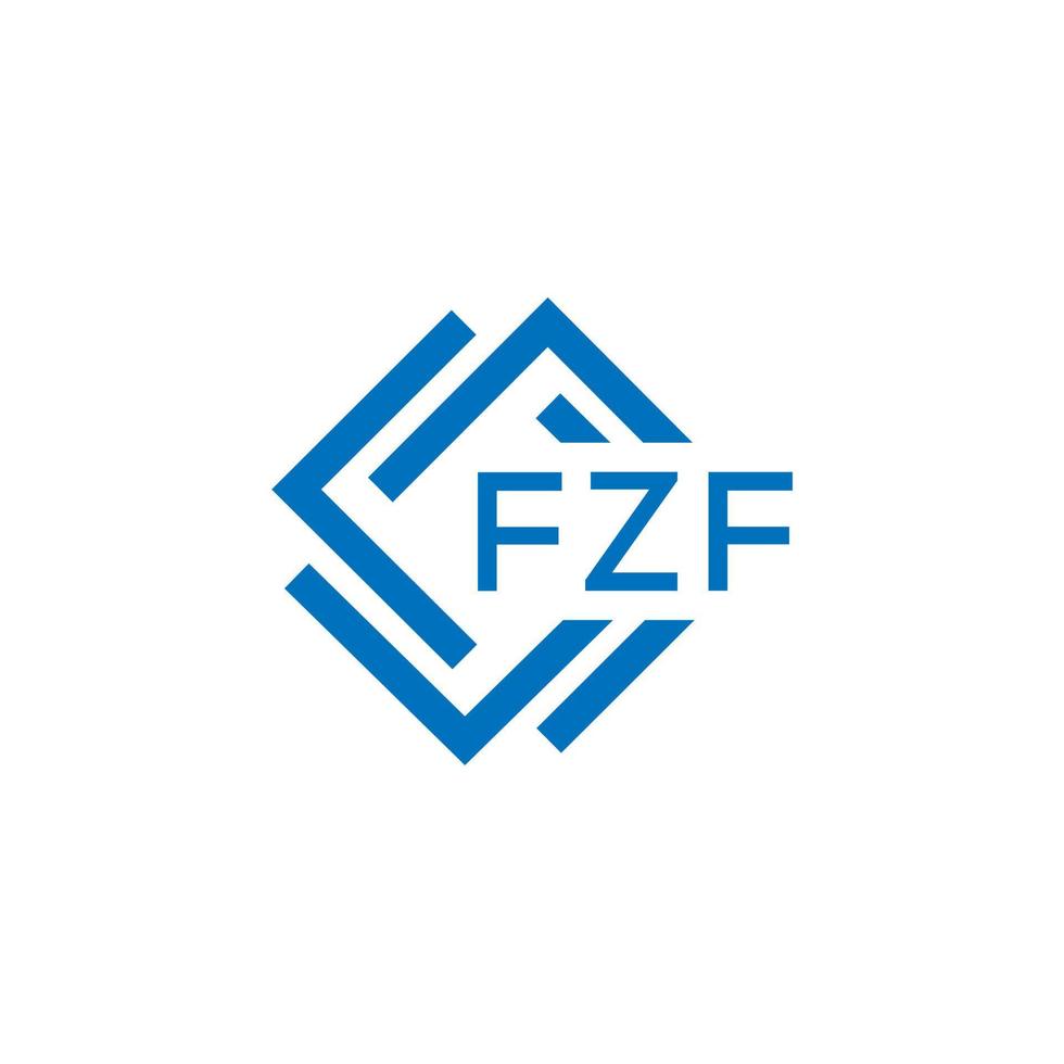FZF letter logo design on white background. FZF creative  circle letter logo concept. FZF letter design. vector