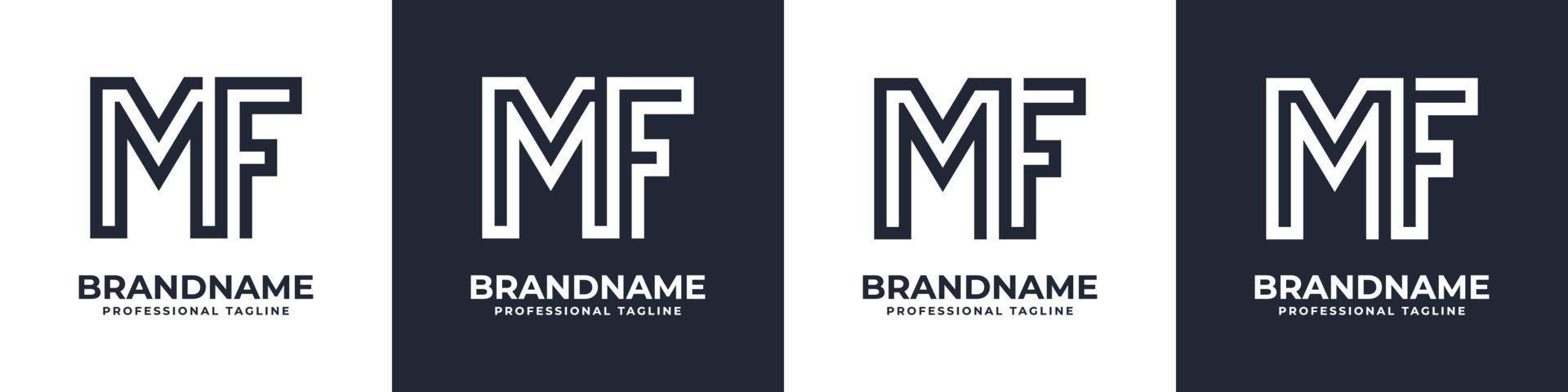 Simple MF Monogram Logo, suitable for any business with MF or FM initial. vector