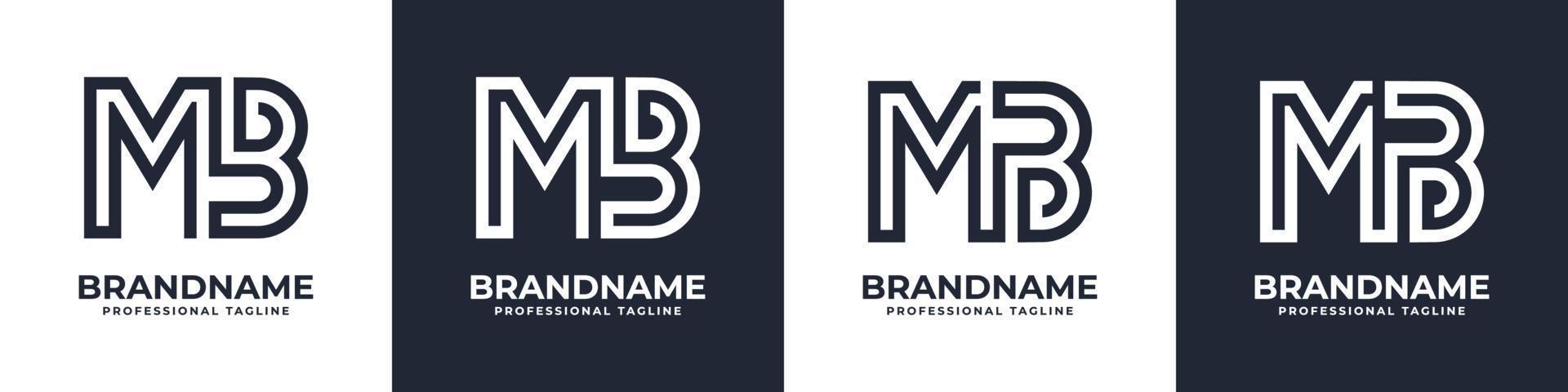 Simple MB Monogram Logo, suitable for any business with MB or BM initial. vector