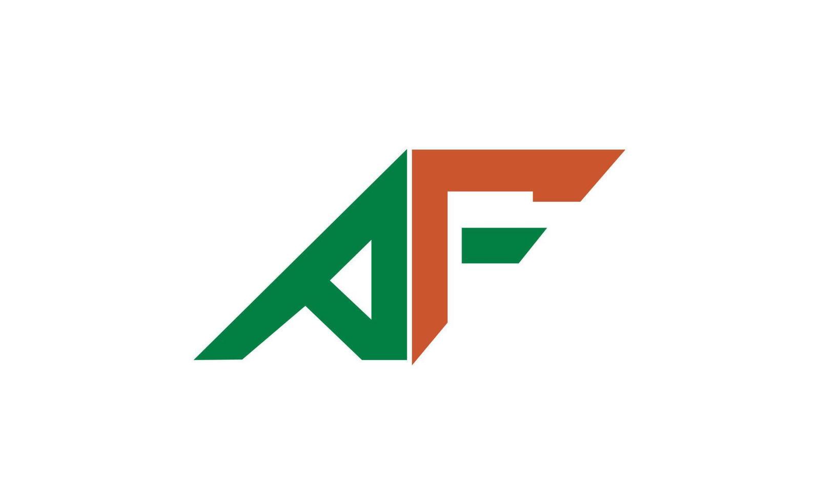 letras del alfabeto iniciales monograma logo af, fa, a y f vector