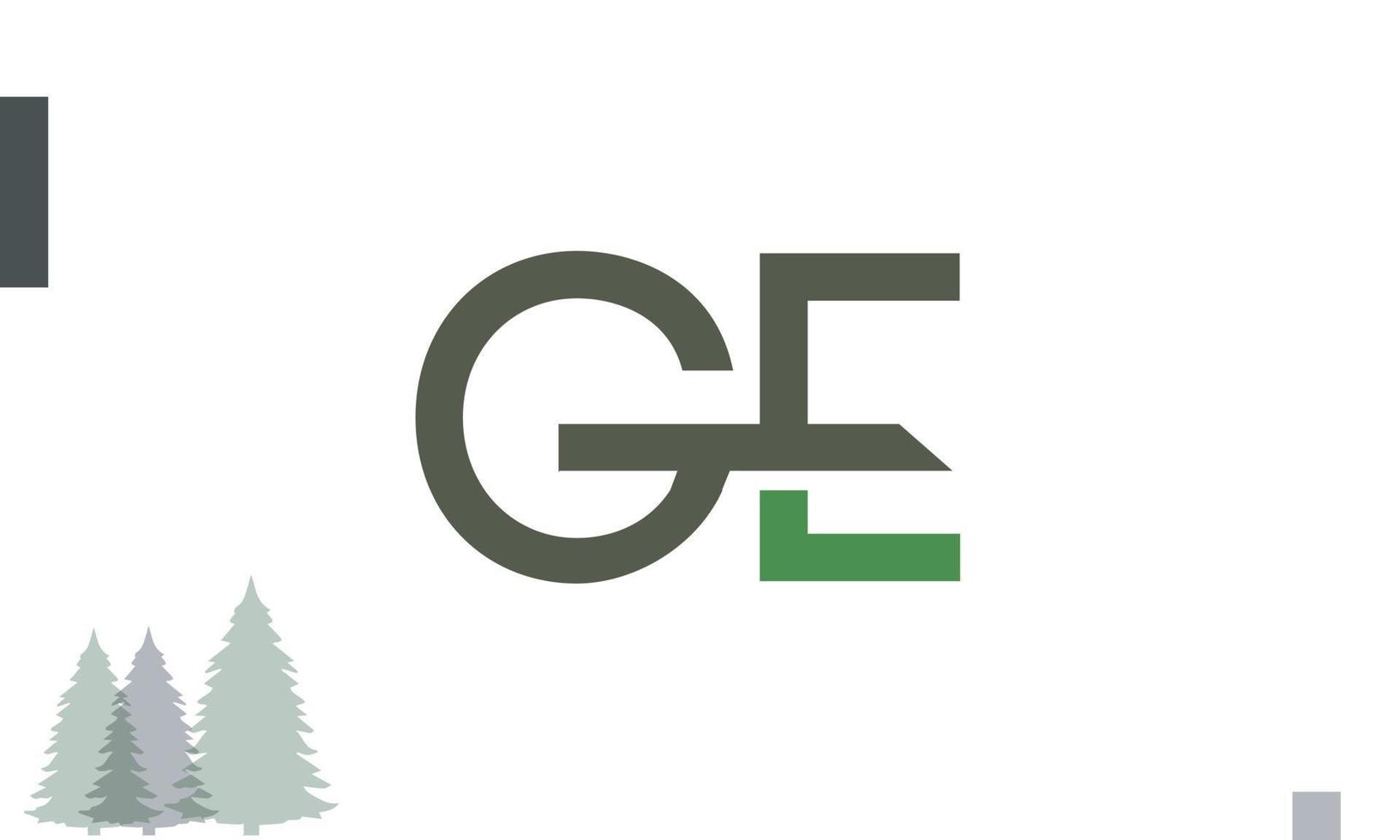 Alphabet letters Initials Monogram logo GE, EG, G and E vector