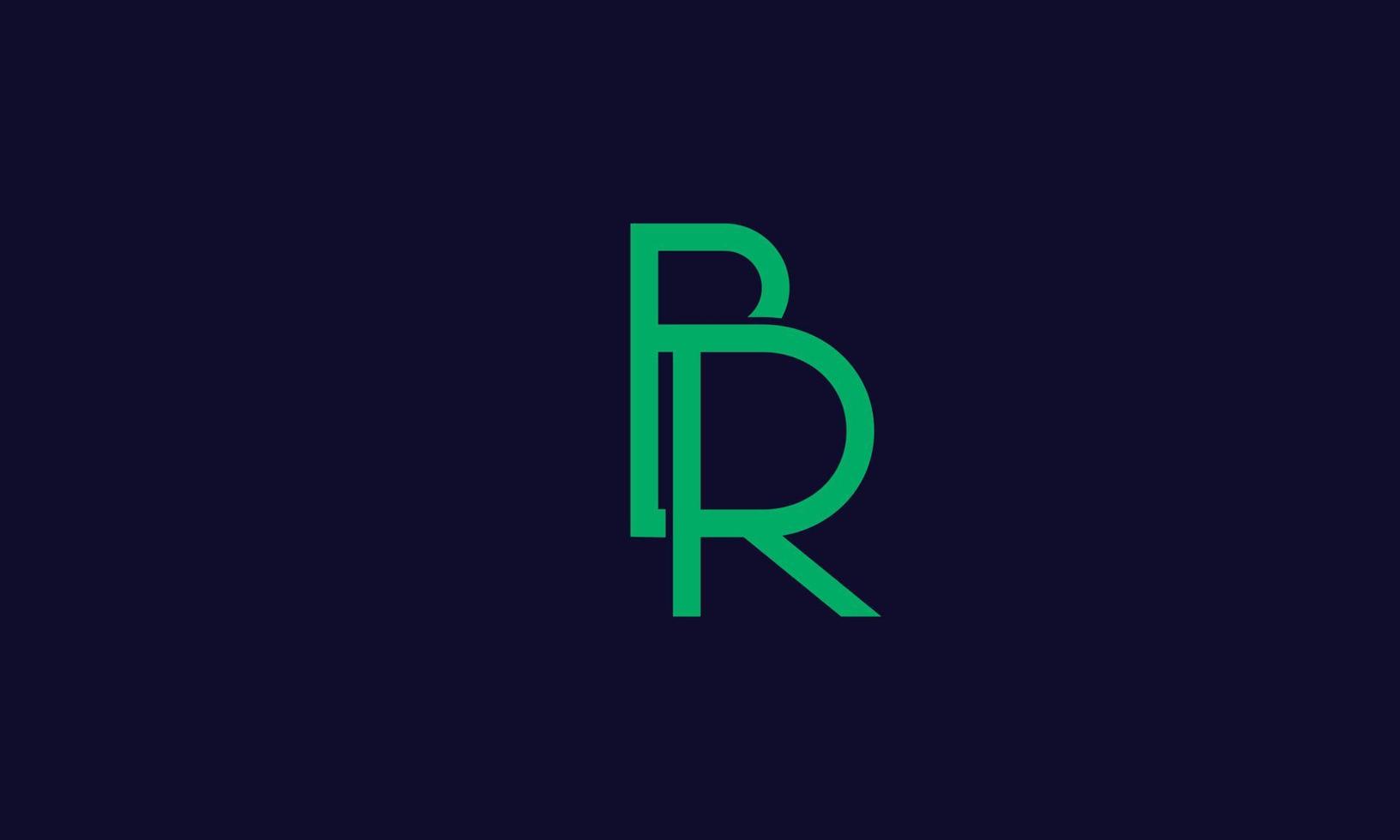 Alphabet letters Initials Monogram logo BR, RB, B and R vector