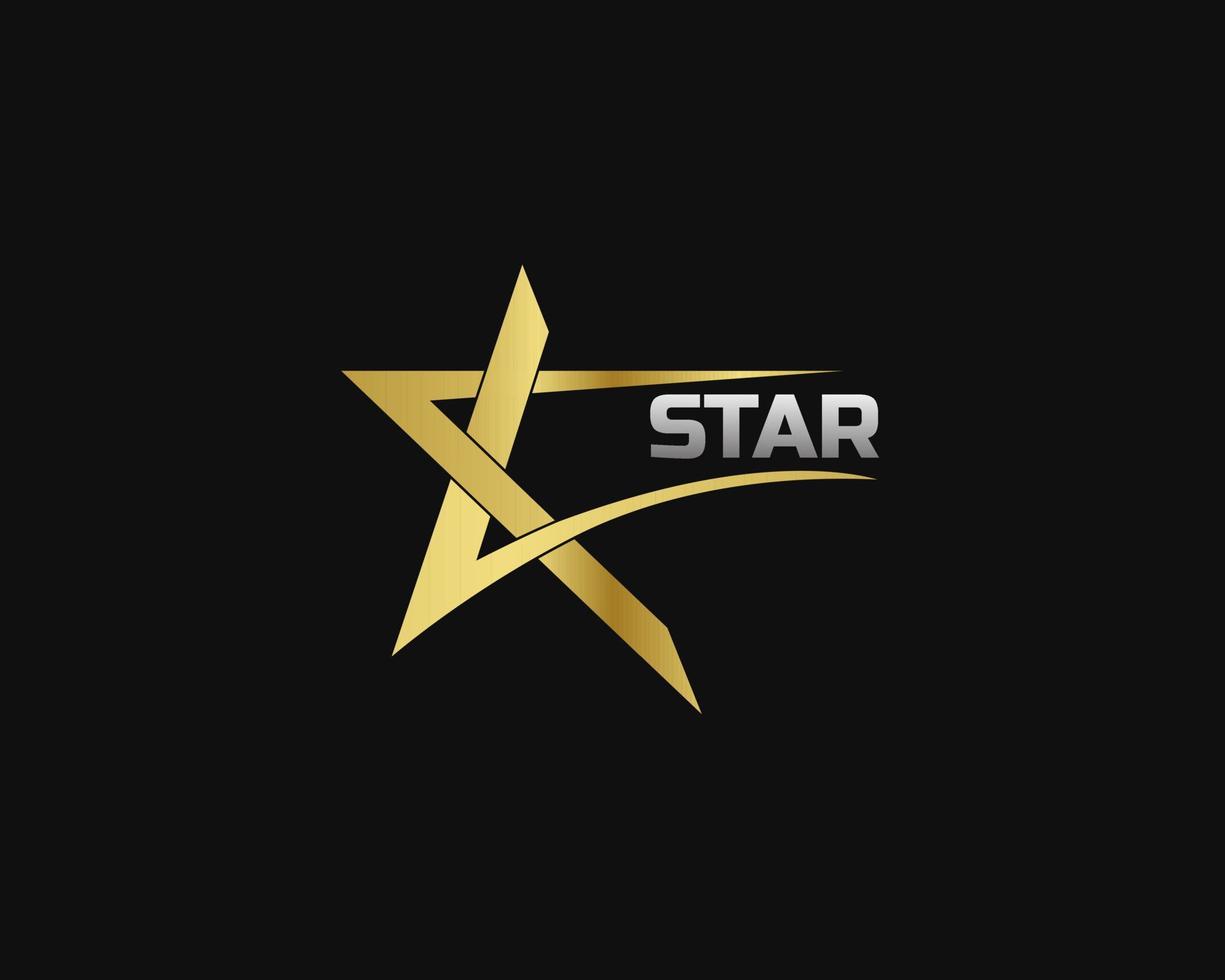 estrella oro lujo logo diseño modelo. elegante estrella logo vector