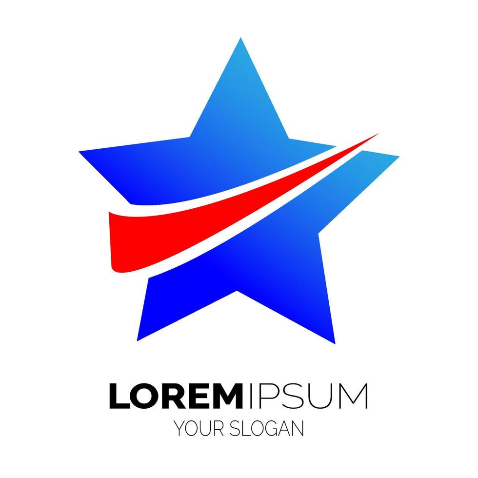 Luxury star logo design template. elegant Star logo design. star illustration vector