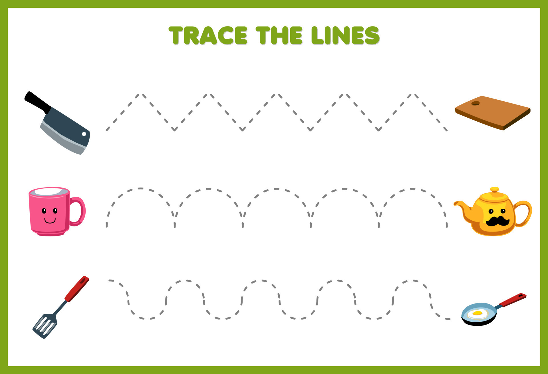 Education game for children handwriting practice trace the lines with Education game for children handwriting practice trace the lines with