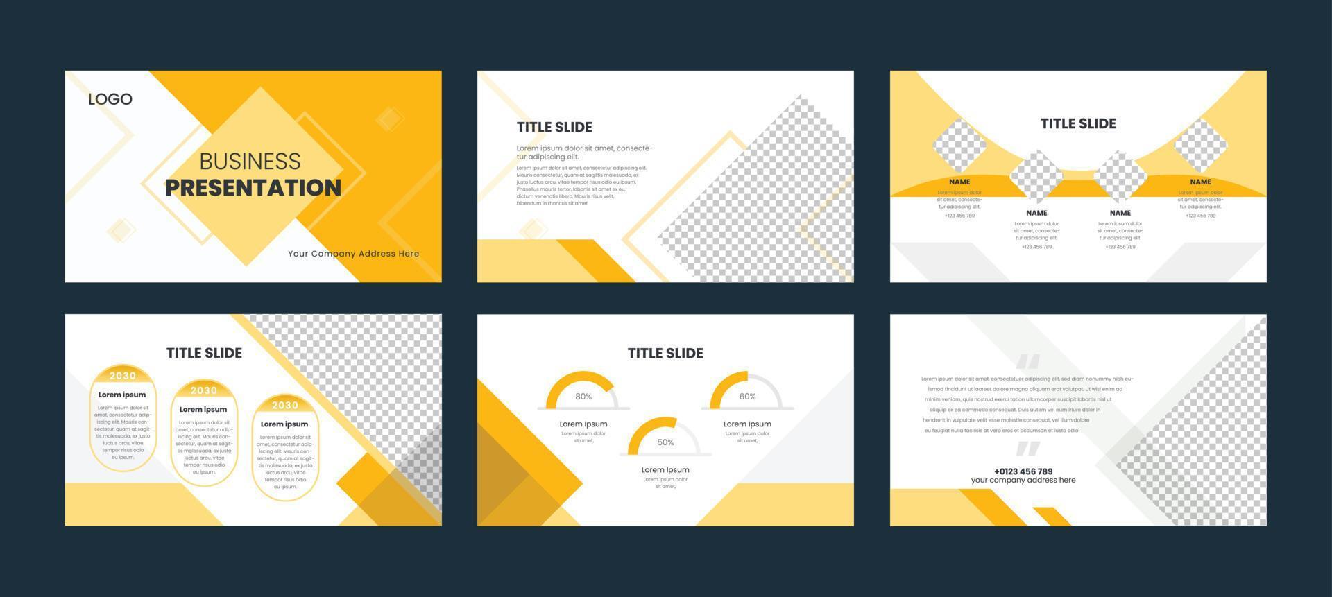 Business Presentation Templates vector