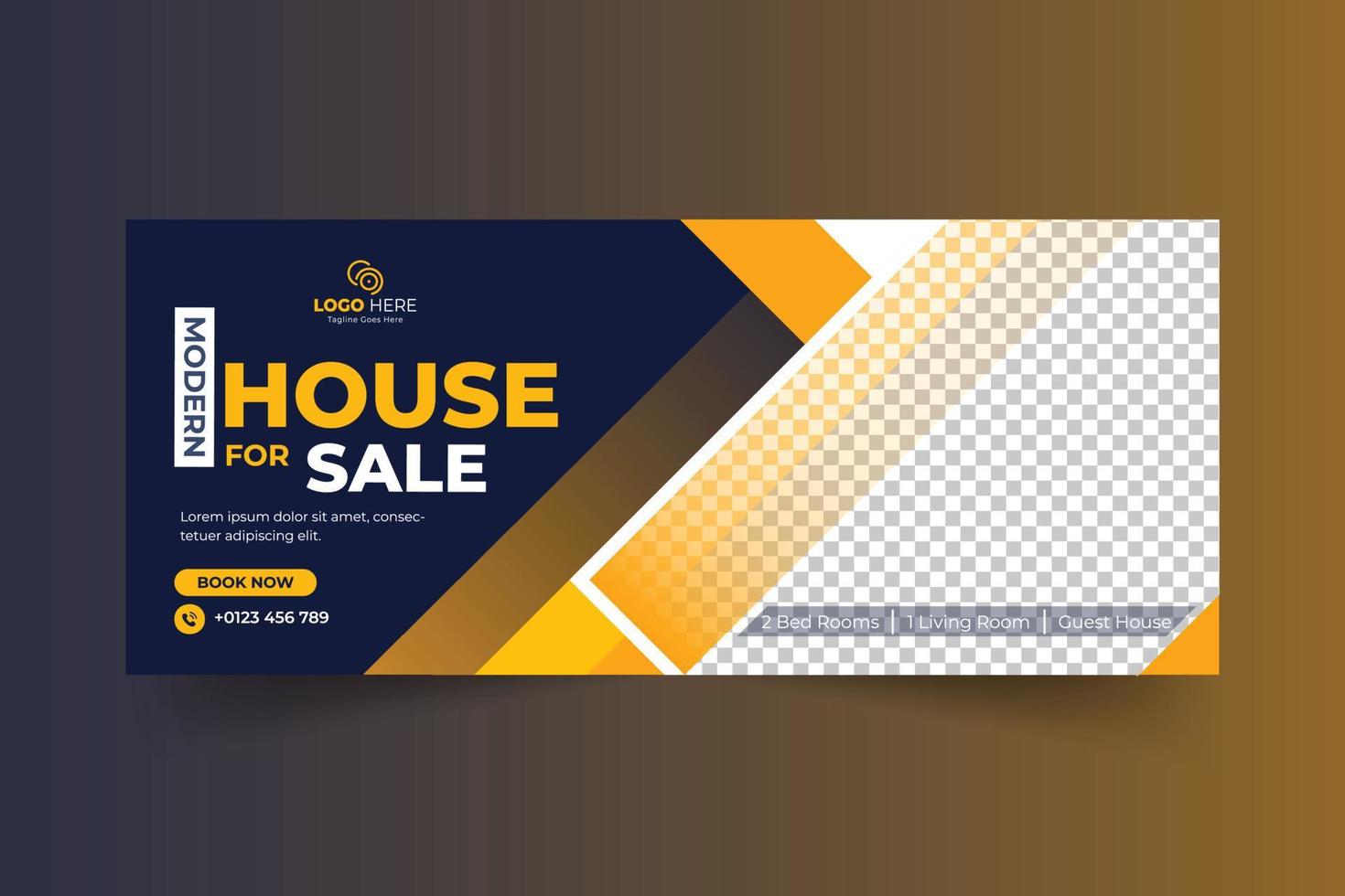 Real Estate Social Media Cover Template vector