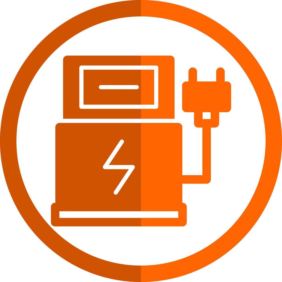 Electric Car Station Vector Icon Design