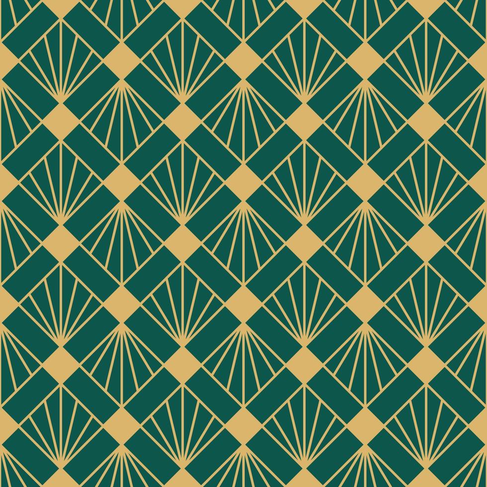 patrón sin costuras art déco vintage. formas geométricas de oro de arte lineal. ilustración vectorial de adornos modernos. fondo elegante retro gatsby para tela, papel tapiz o envoltura vector