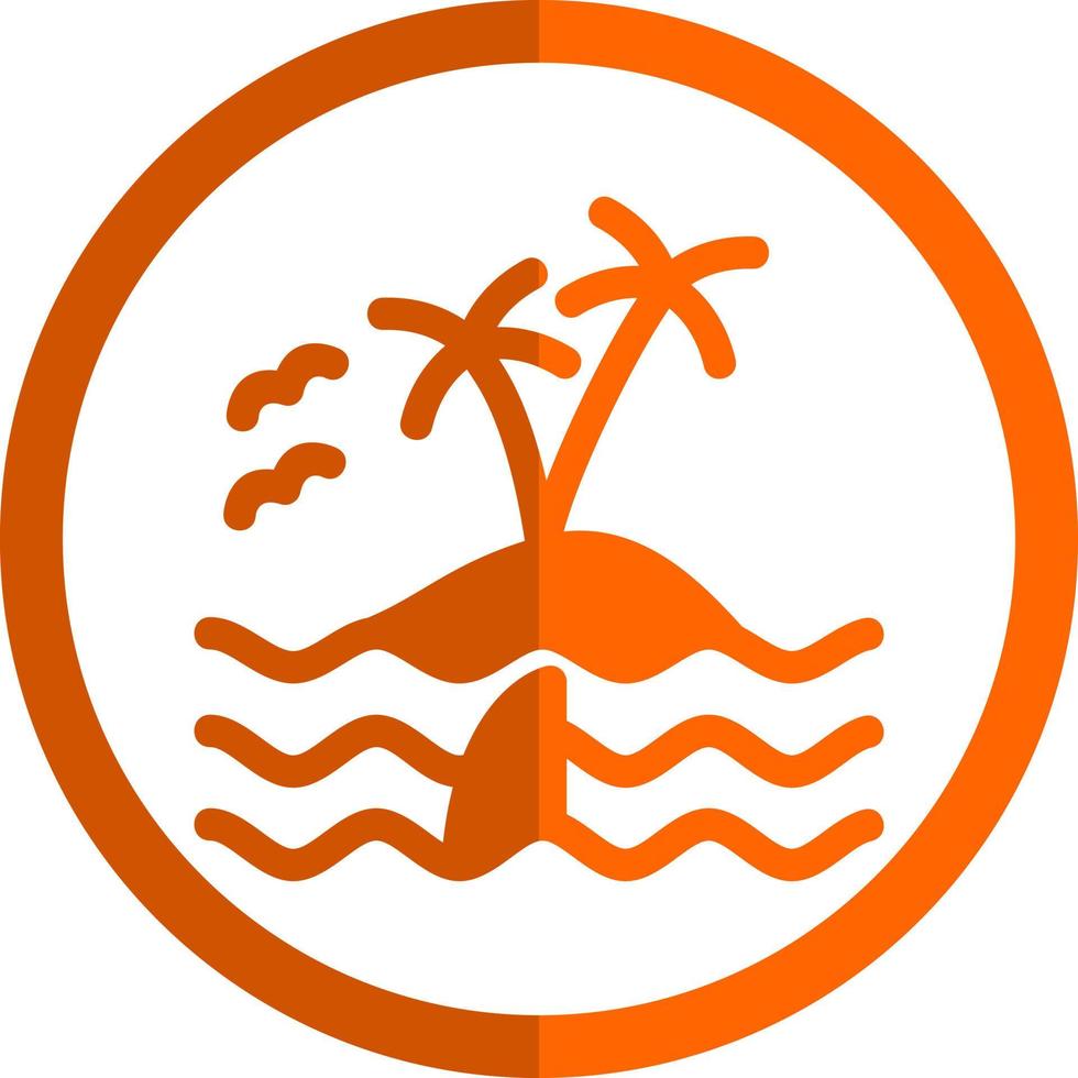 isla paisaje vector icono diseño