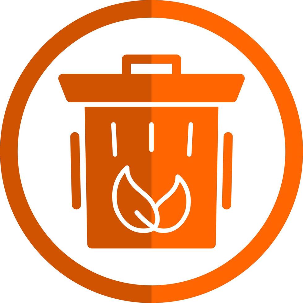 Eco Trash Bin Vector Icon Design