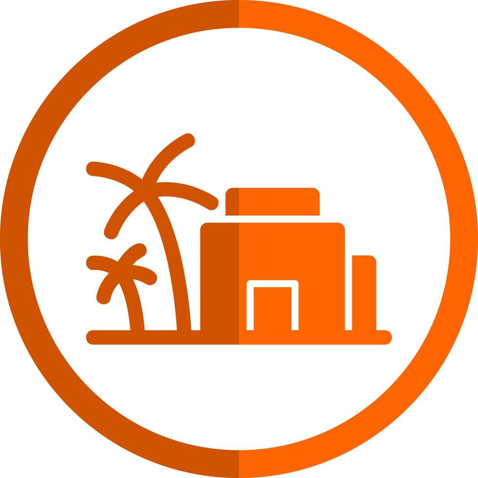 Desert House Vector Icon Design