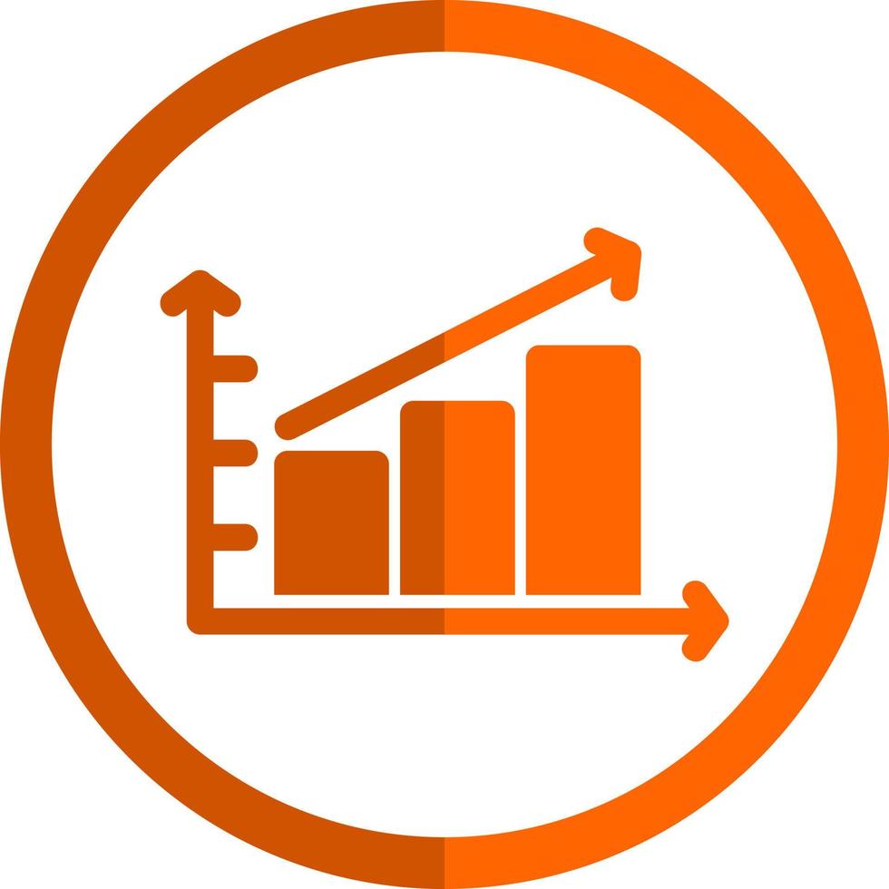 Escalating Bar Graph Vector Icon Design