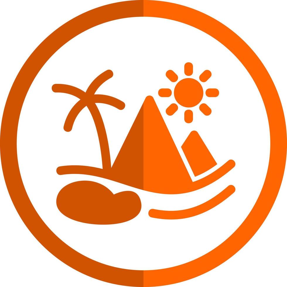 Desert Oasis Vector Icon Design