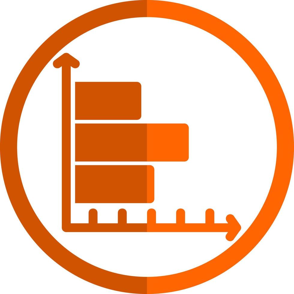 Horizontal Bar Chart Vector Icon Design