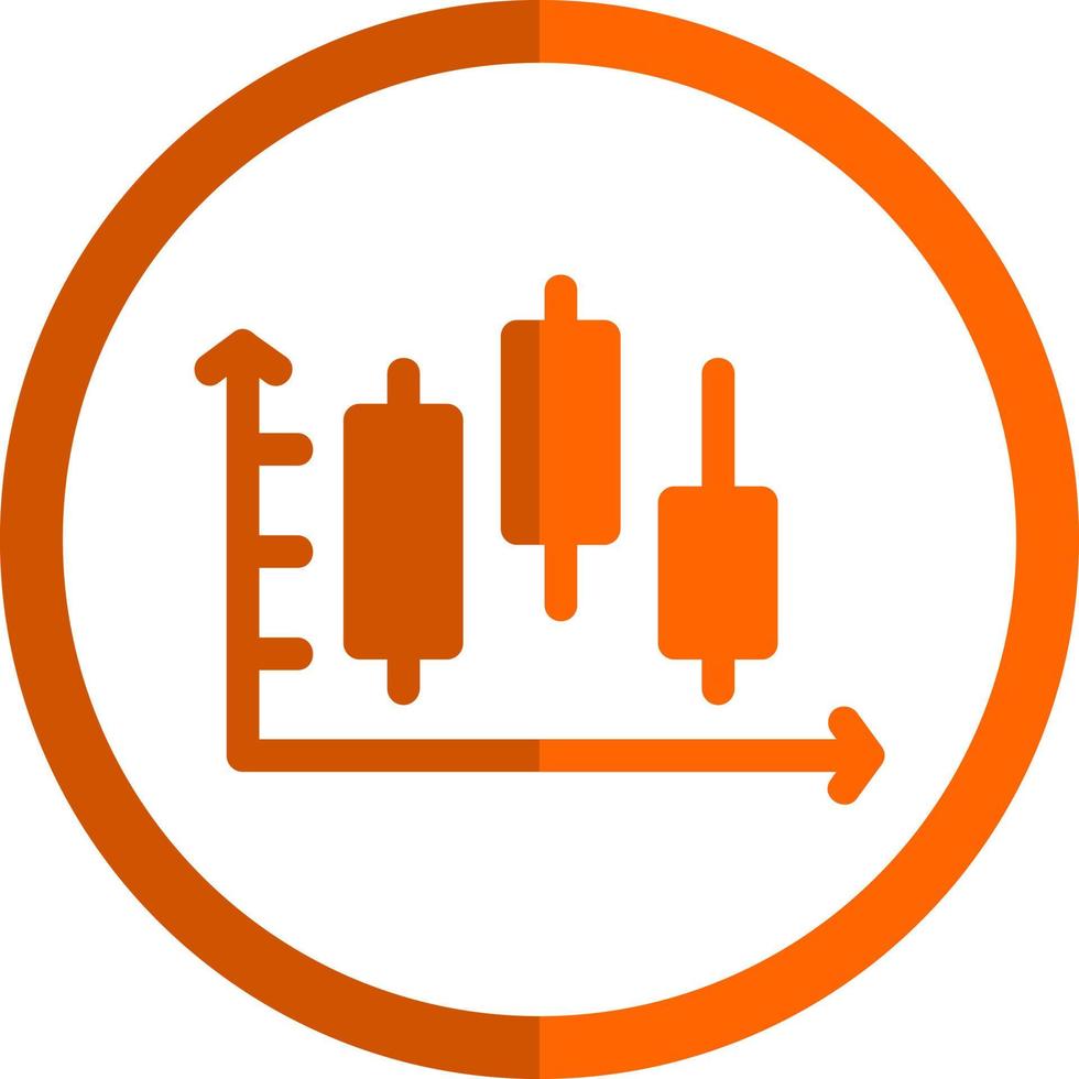 Candlestick Chart Vector Icon Design