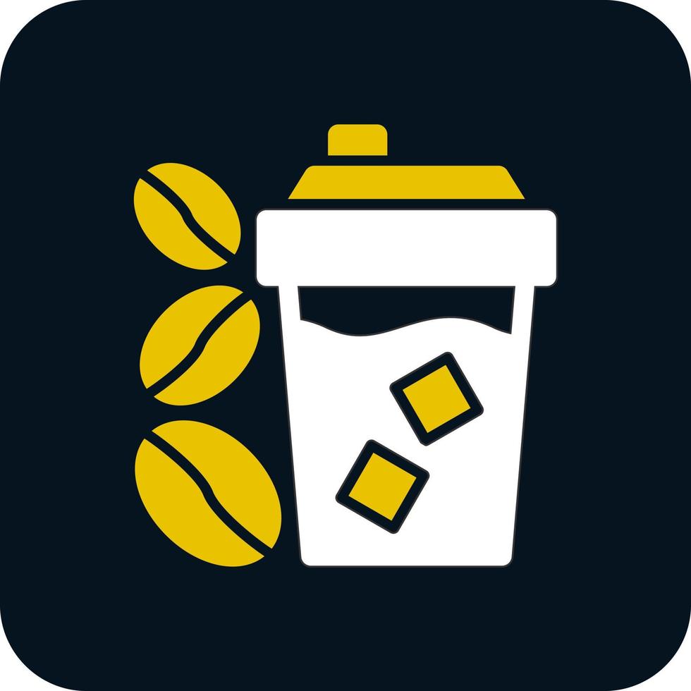 Iced Coffee Vector Icon Design