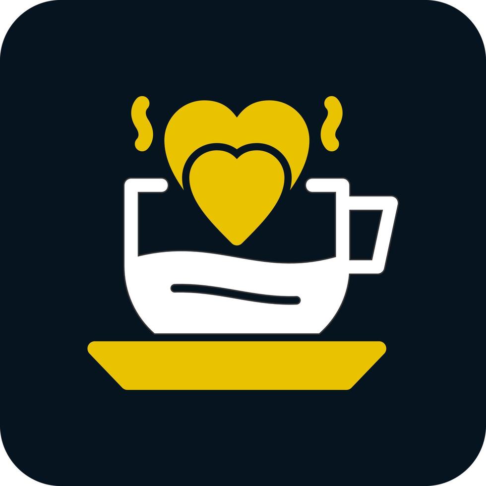 Heart Coffee Vector Icon Design