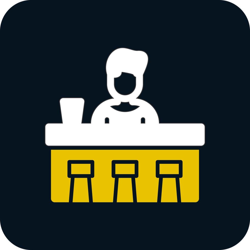 Bar Counter Vector Icon Design