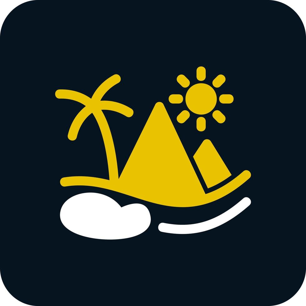 Desert Oasis Vector Icon Design