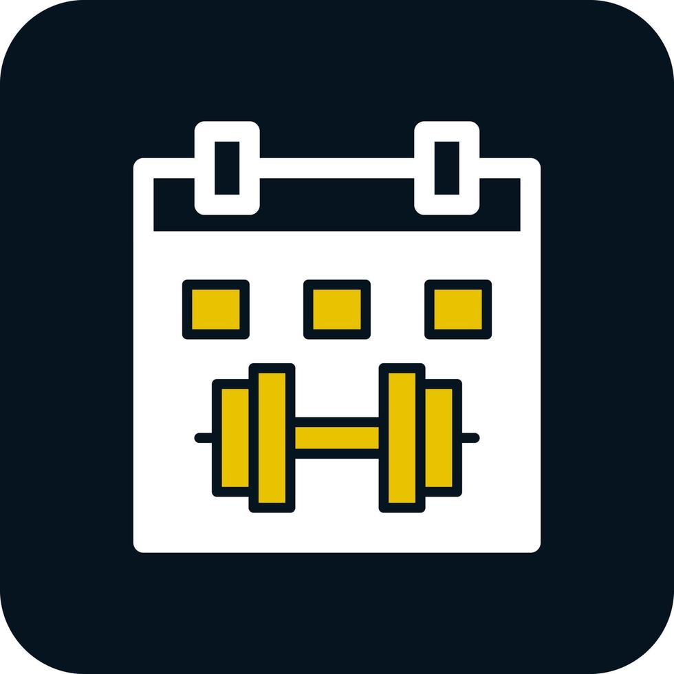 Gym Calendar Vector Icon Design