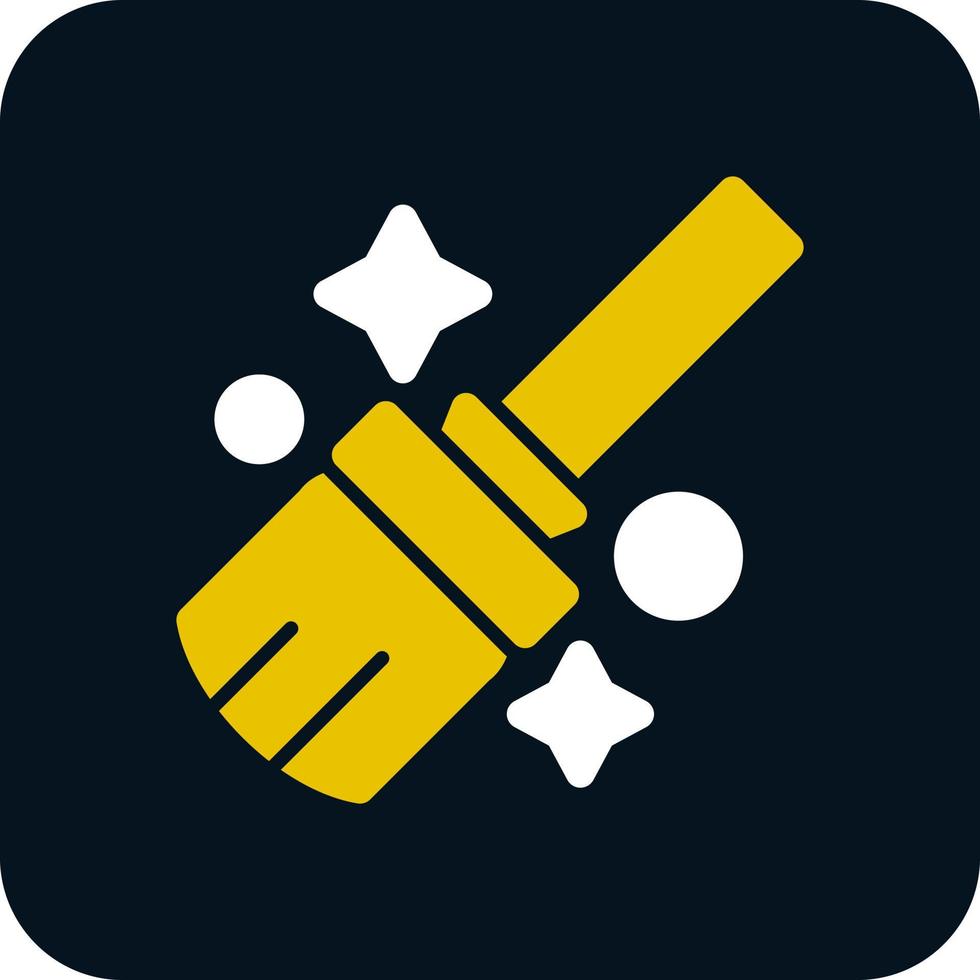 Flying Broom Vector Icon Design