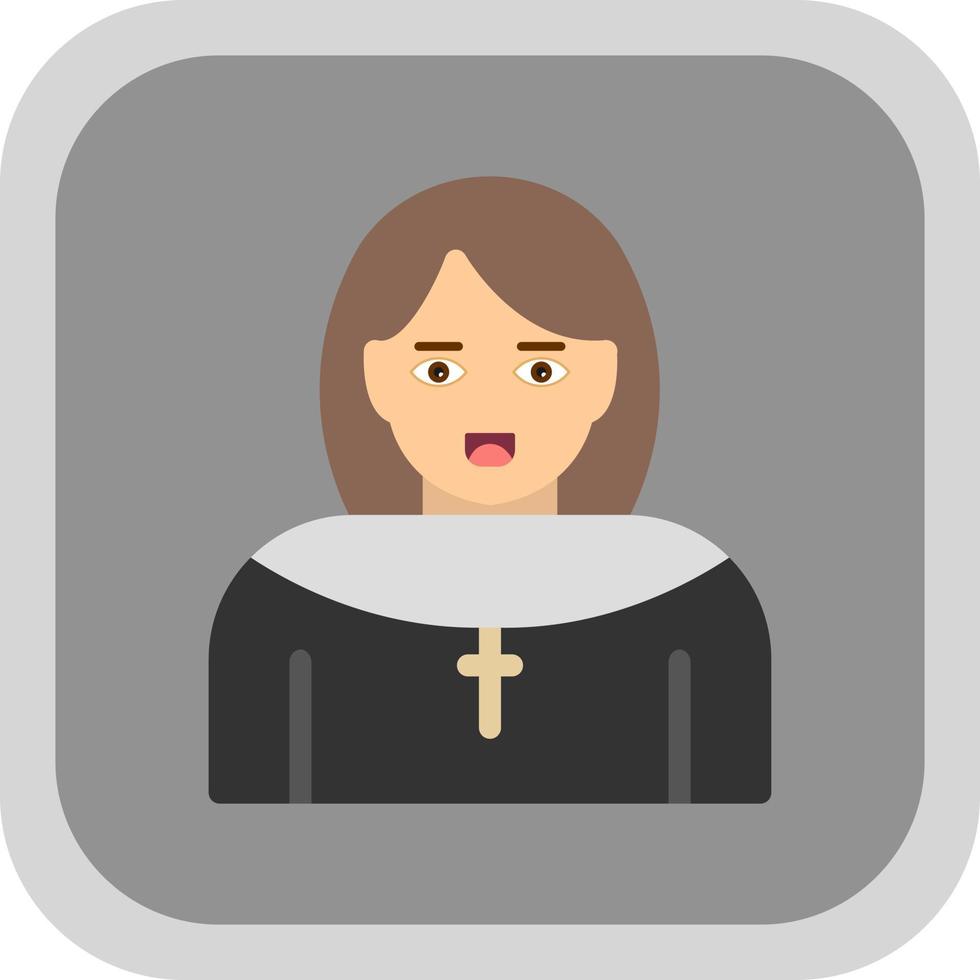 Nun Vector Icon Design