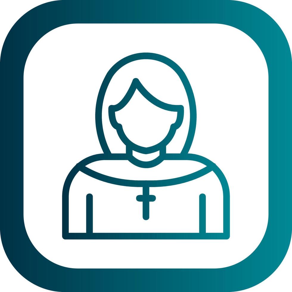 Nun Vector Icon Design