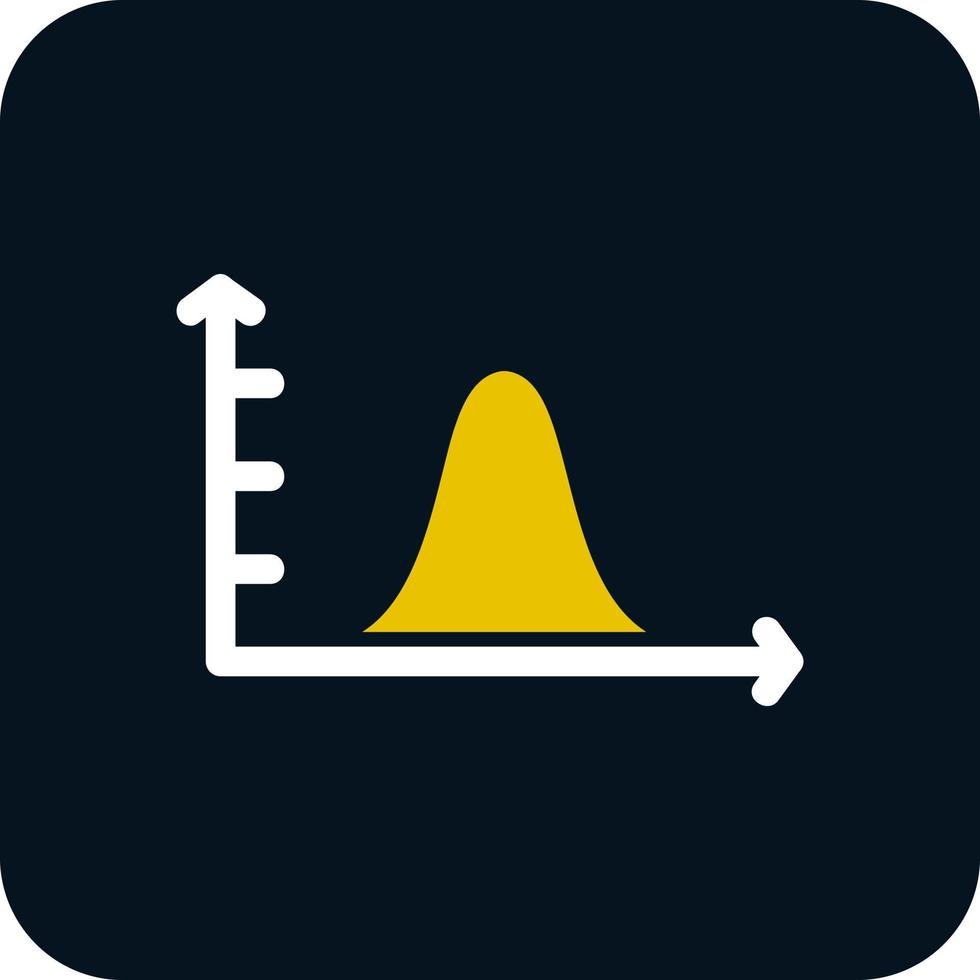 Bell Curve on Graph Vector Icon Design