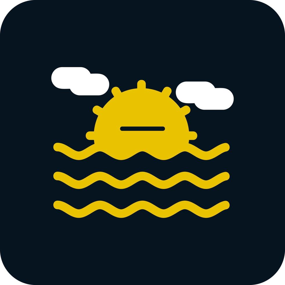 Sea Landscape Vector Icon Design
