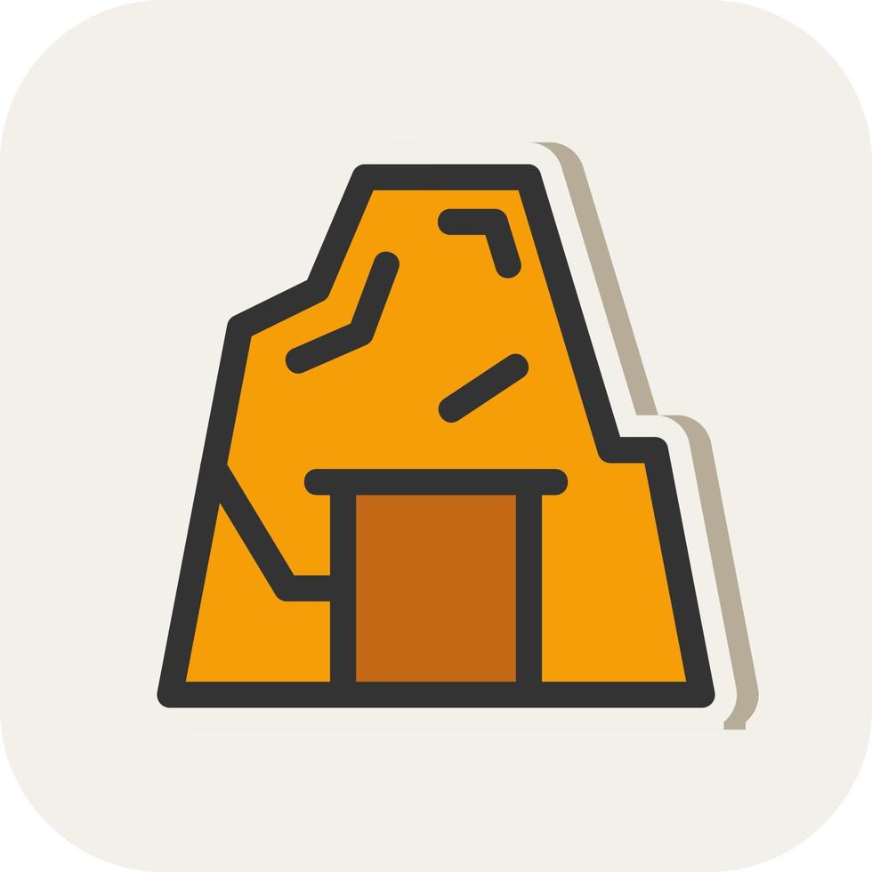 Desert Cave Vector Icon Design