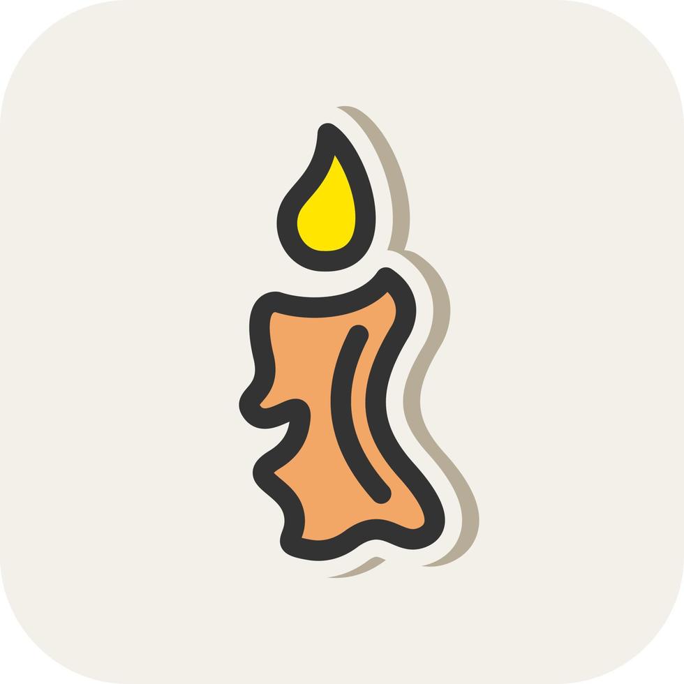 Scary Candle Vector Icon Design