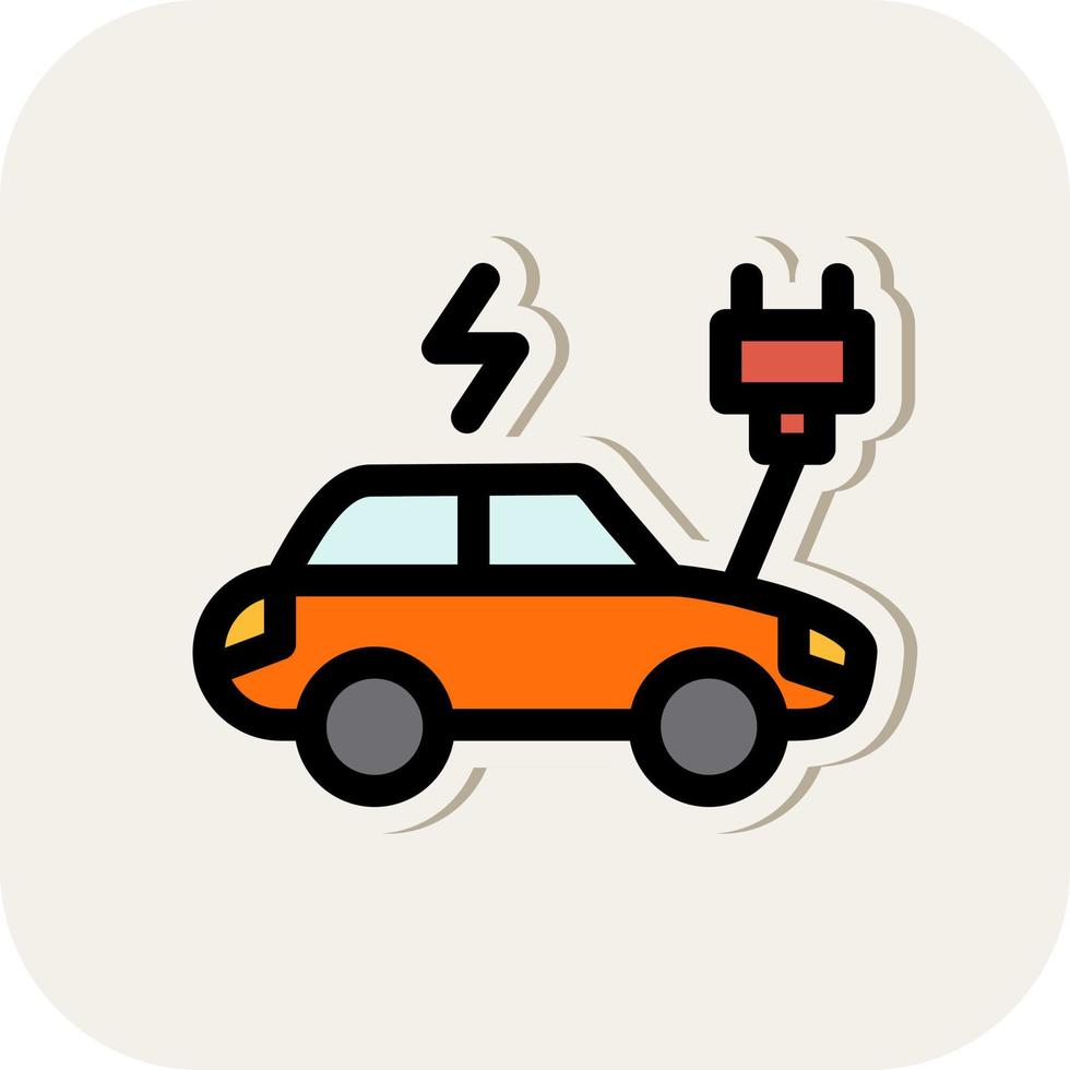 Electric Car Vector Icon Design