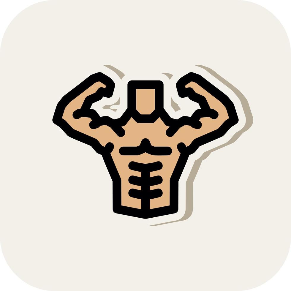 Body Builder Vector Icon Design