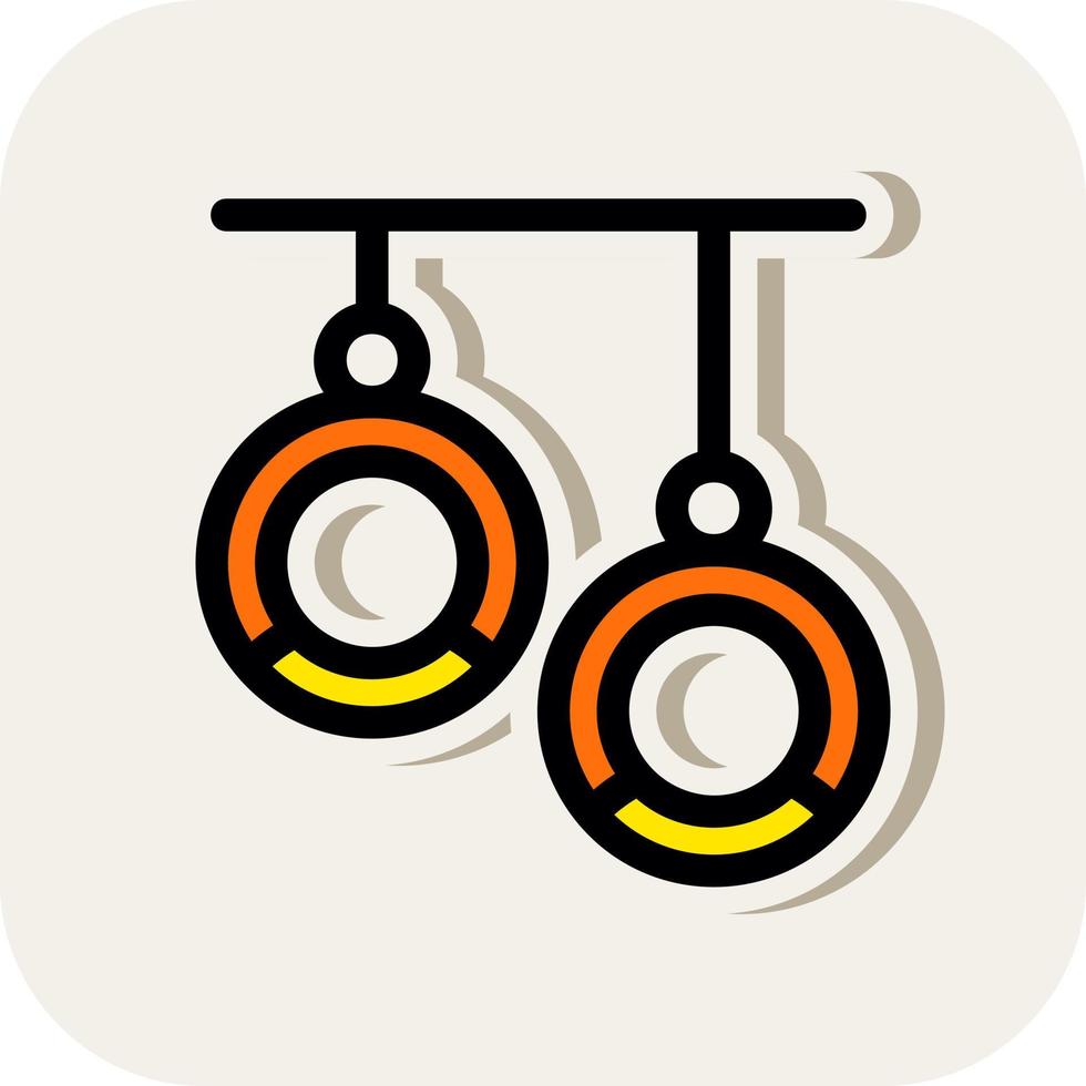 Gym Rings Vector Icon Design