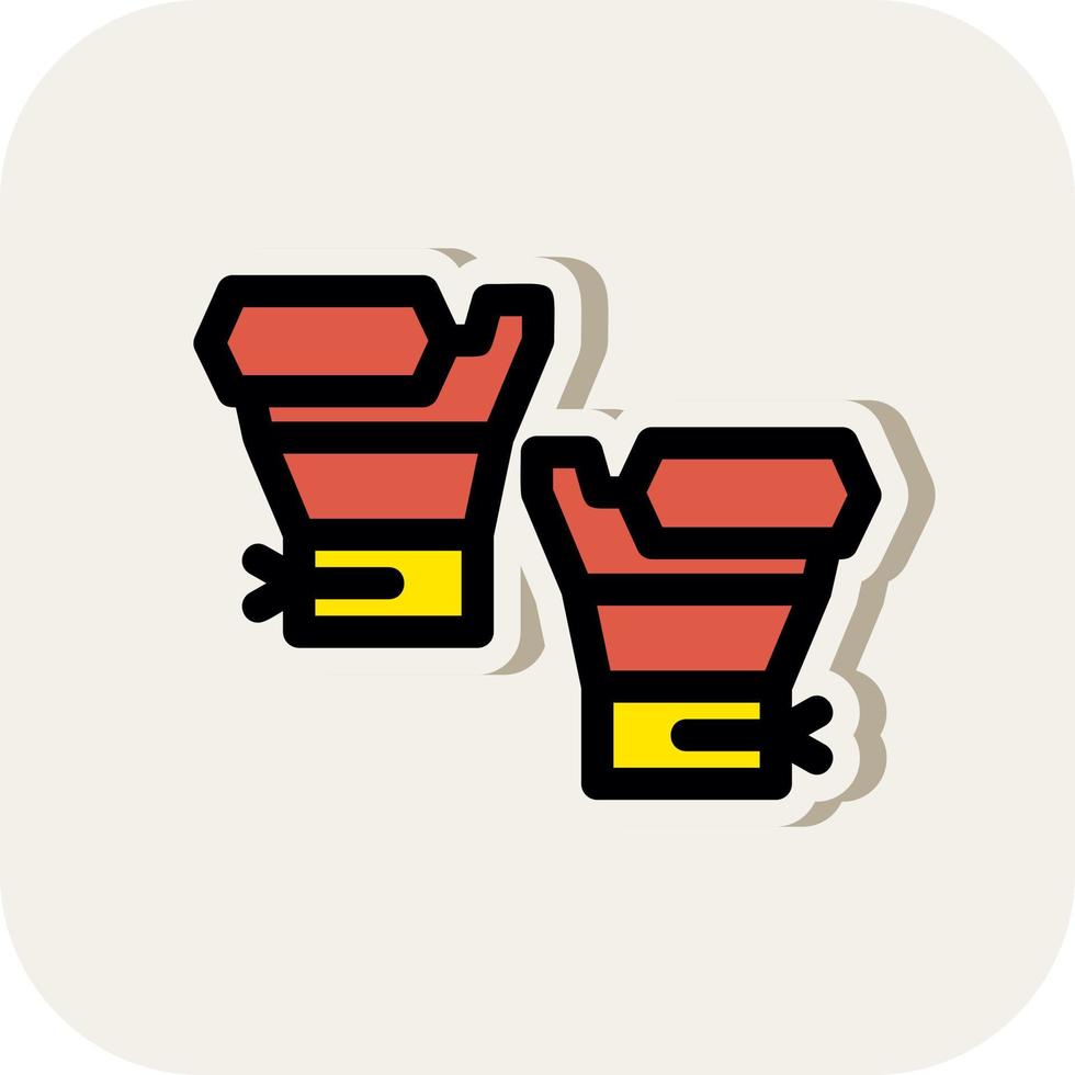 Boxing Gloves Vector Icon Design