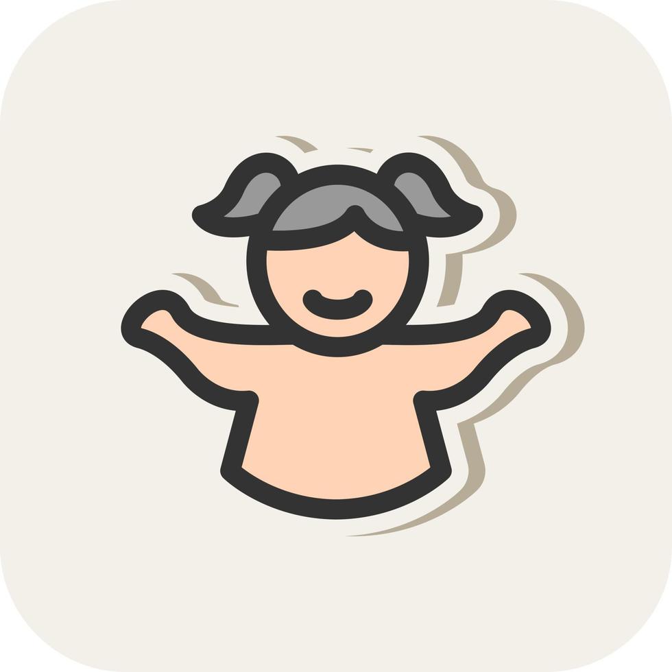 Baby Girl Vector Icon Design