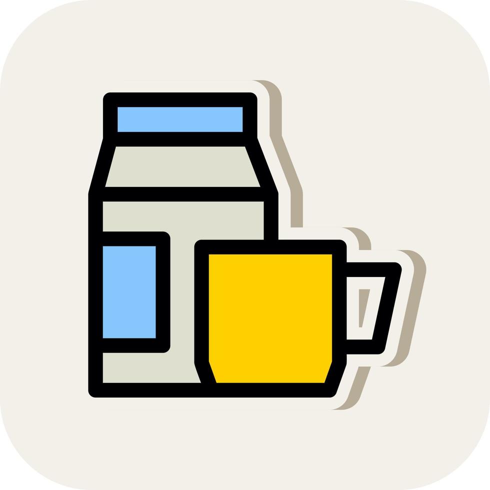 Coffee Milk Vector Icon Design