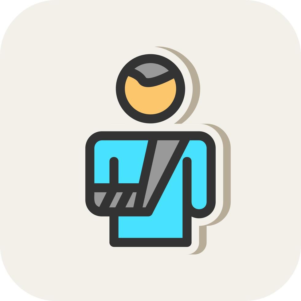 Broken Arm Vector Icon Design