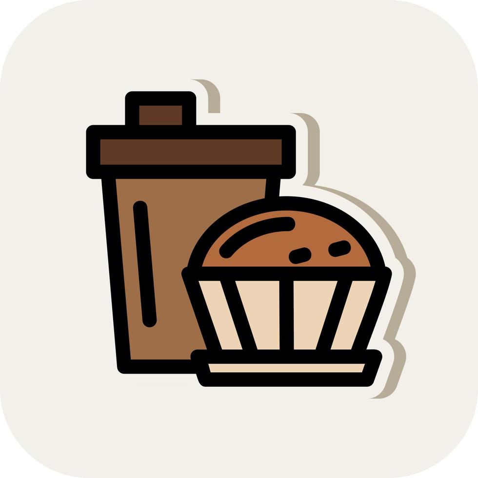 Coffee Muffin Vector Icon Design