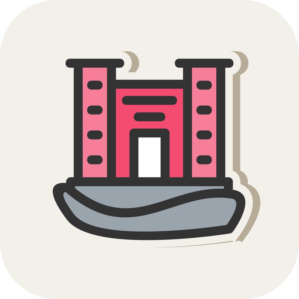 Castle Landscape Vector Icon Design
