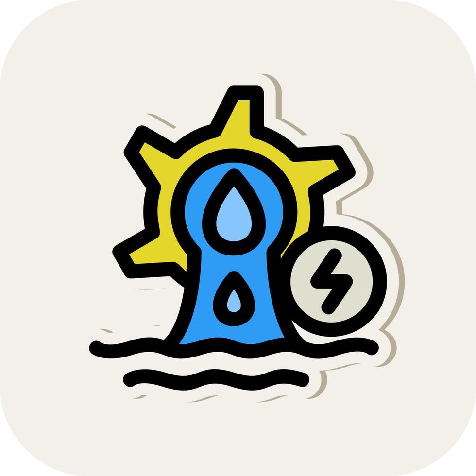 Hydro Power Vector Icon Design