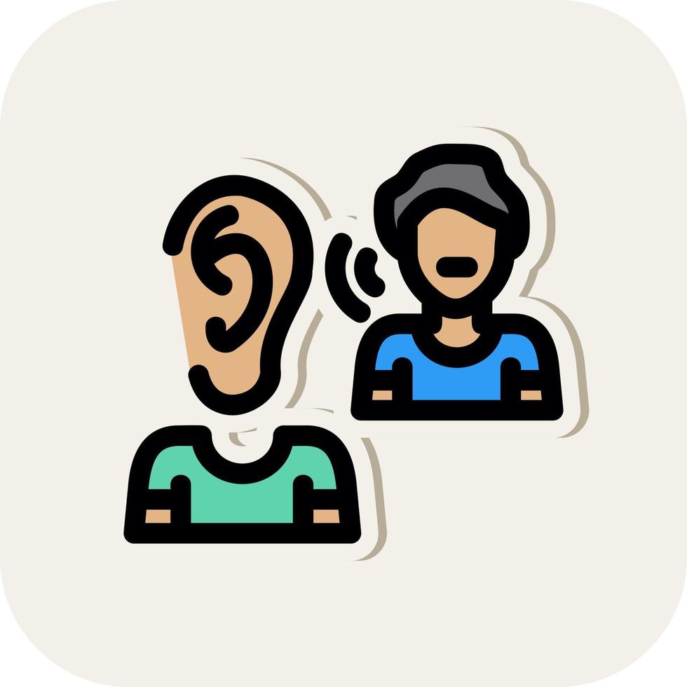 Listening Vector Icon Design