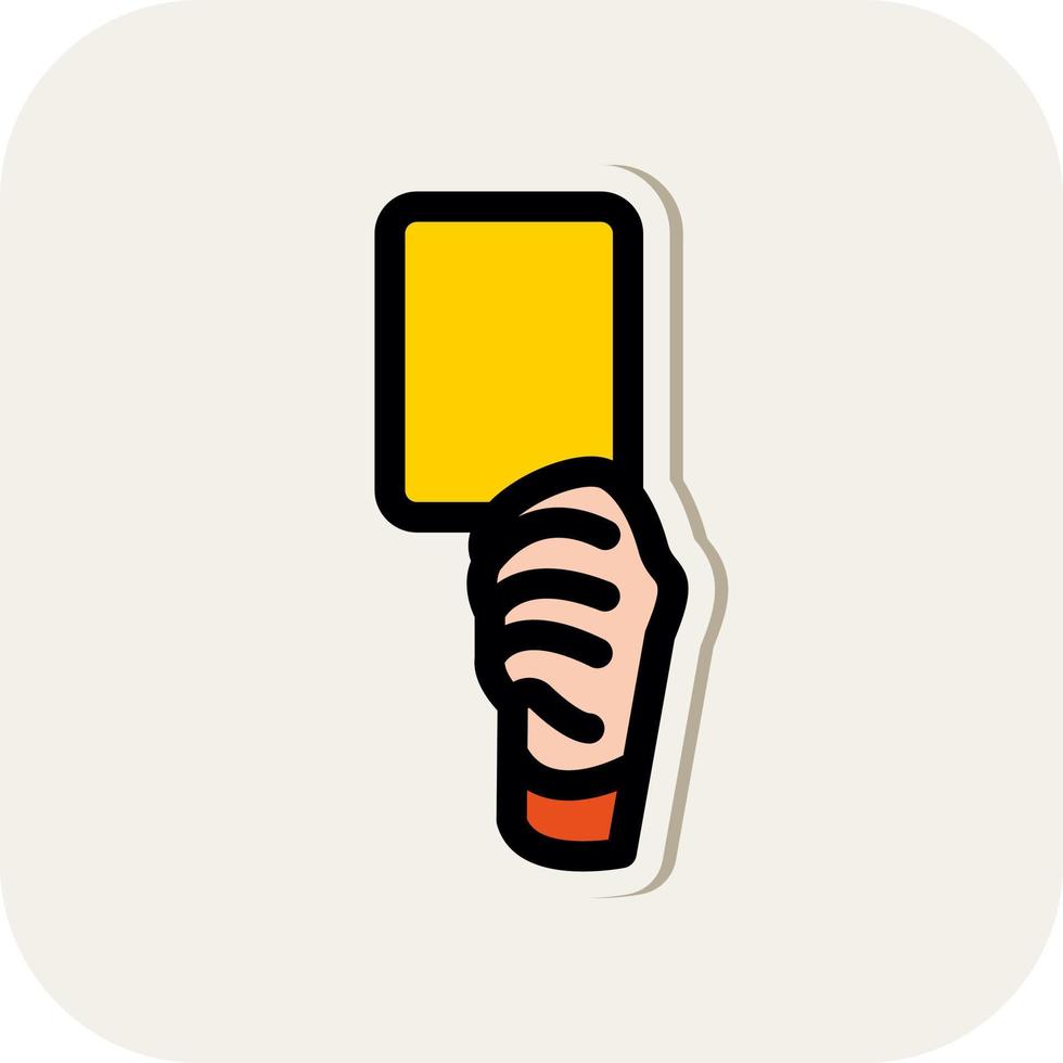 Yellow Card Vector Icon Design