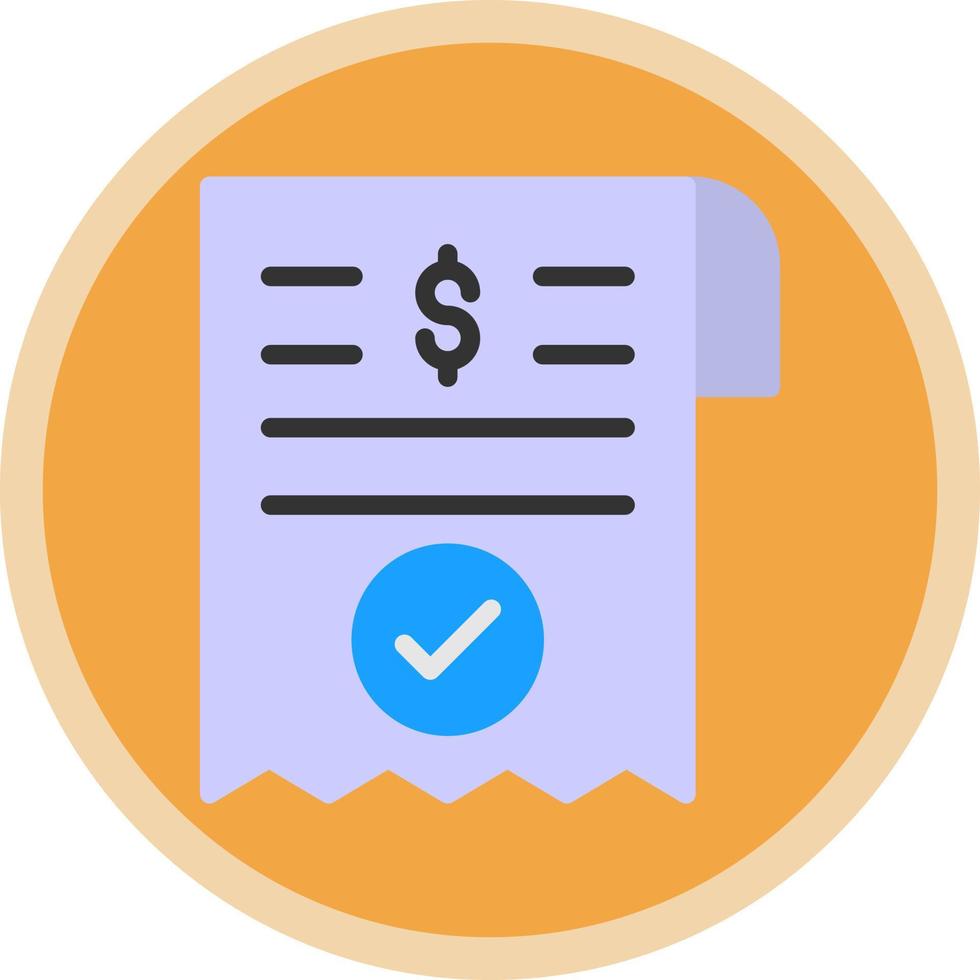 Payment Receipt Vector Icon Design