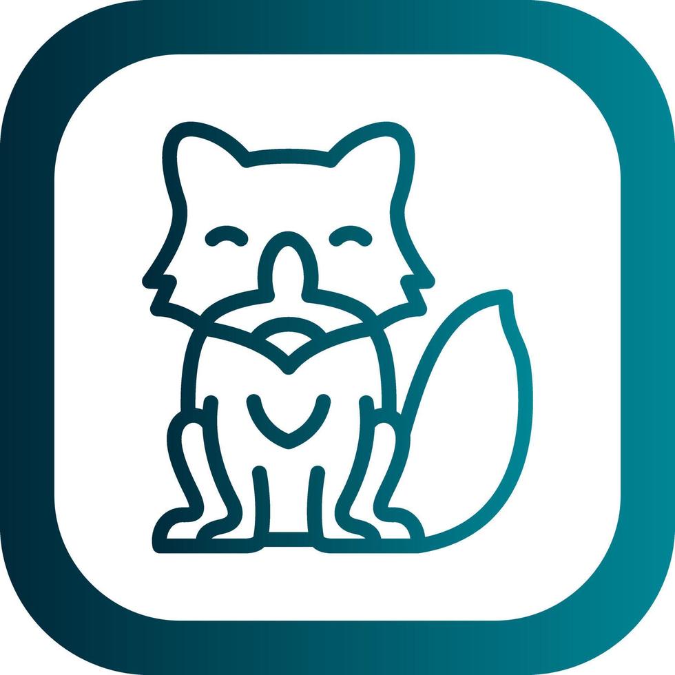 Arctic FOx Vector Icon Design