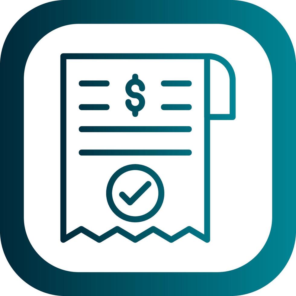 Payment Receipt Vector Icon Design