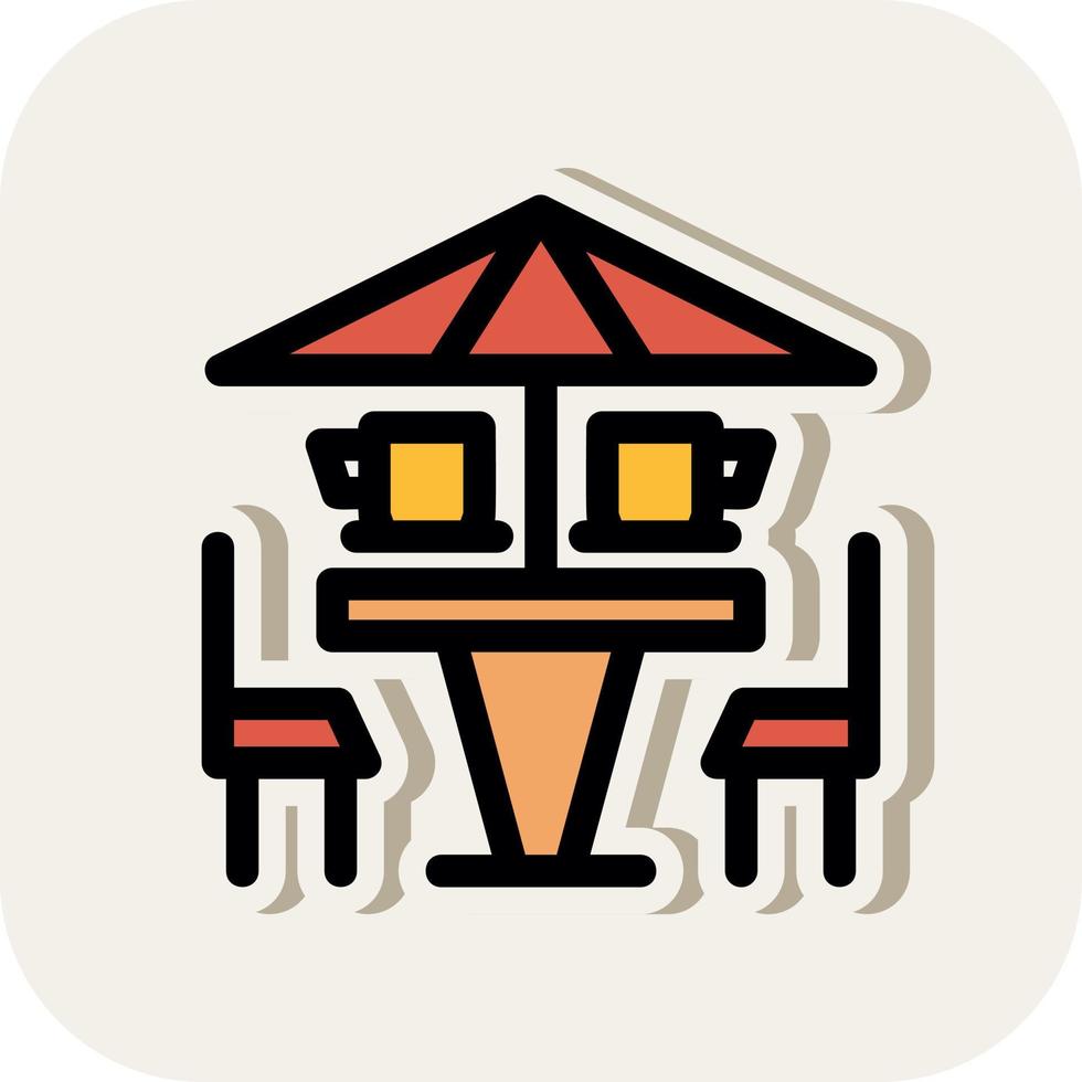 Coffee Terrace Vector Icon Design